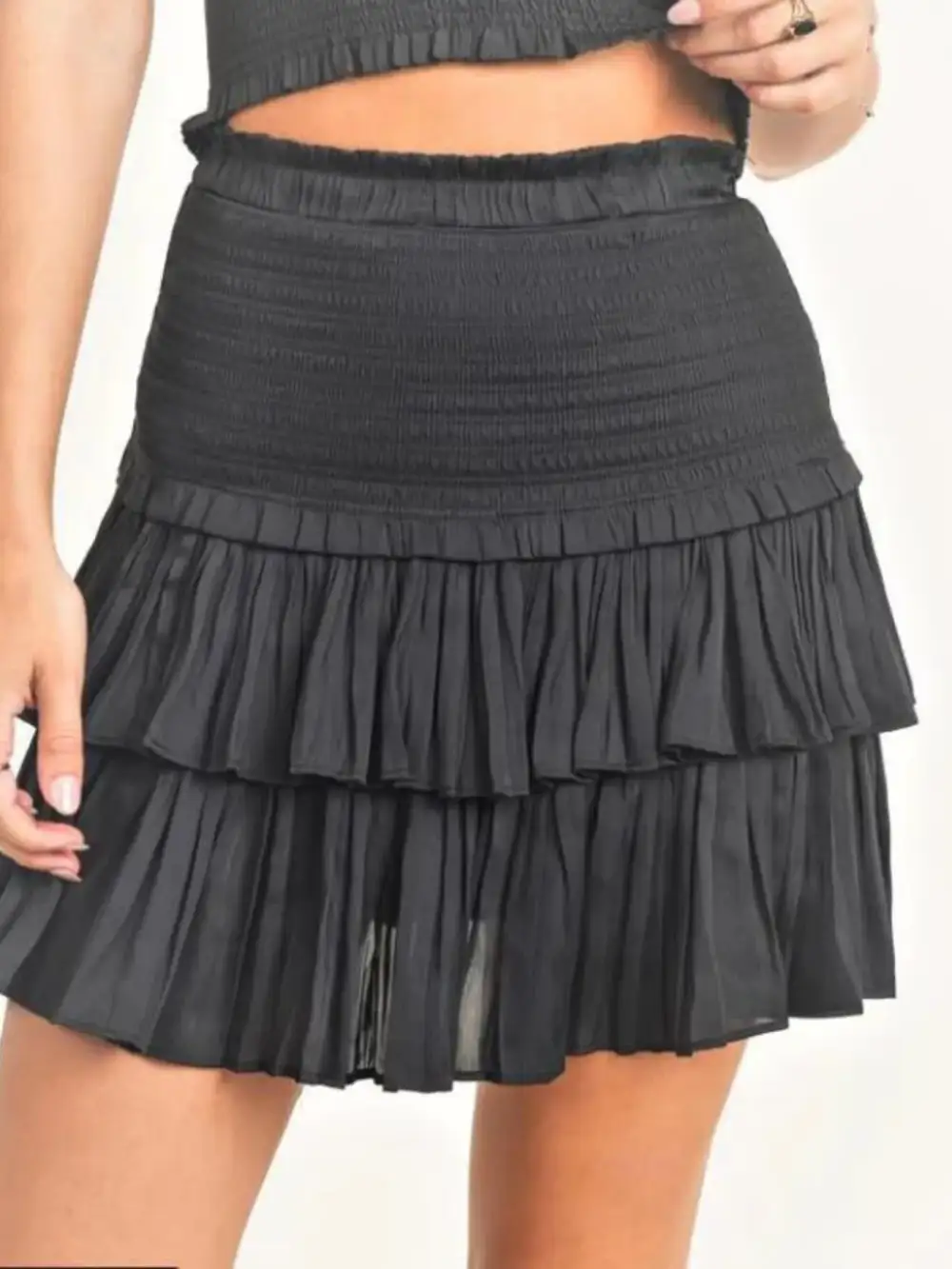 Ruched Smocked Coordinated Set