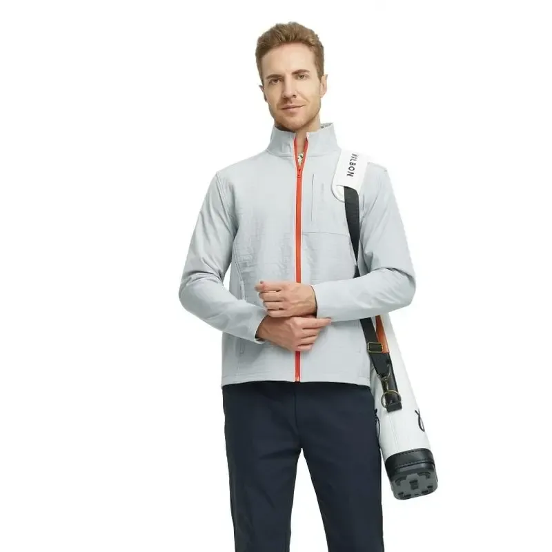 Men's Golf Windbreaker Jacket, Waterproof Windproof Performance Outerwear, Lightweight Warm Multifunctional Jacket for Outdoor Sports