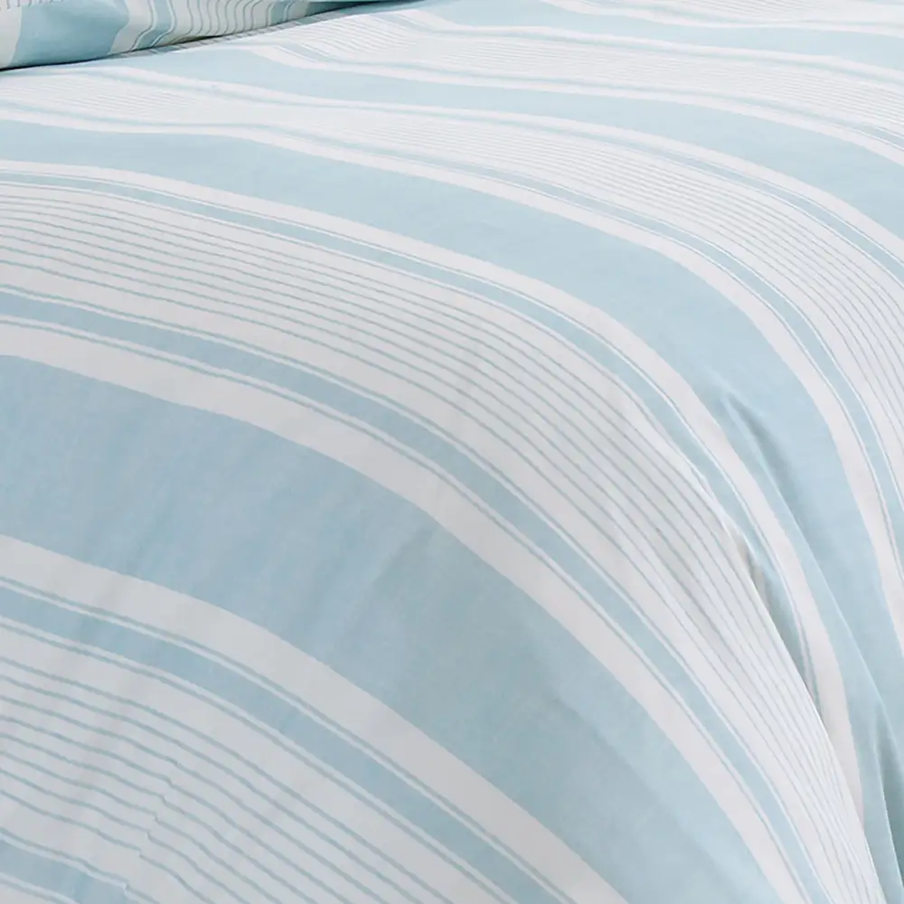 Ruffled Stripe Polycotton Duvet Cover Set