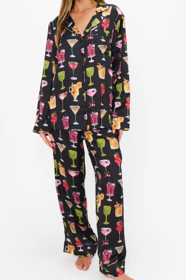 Elastic Waist Cotton Pajama Set