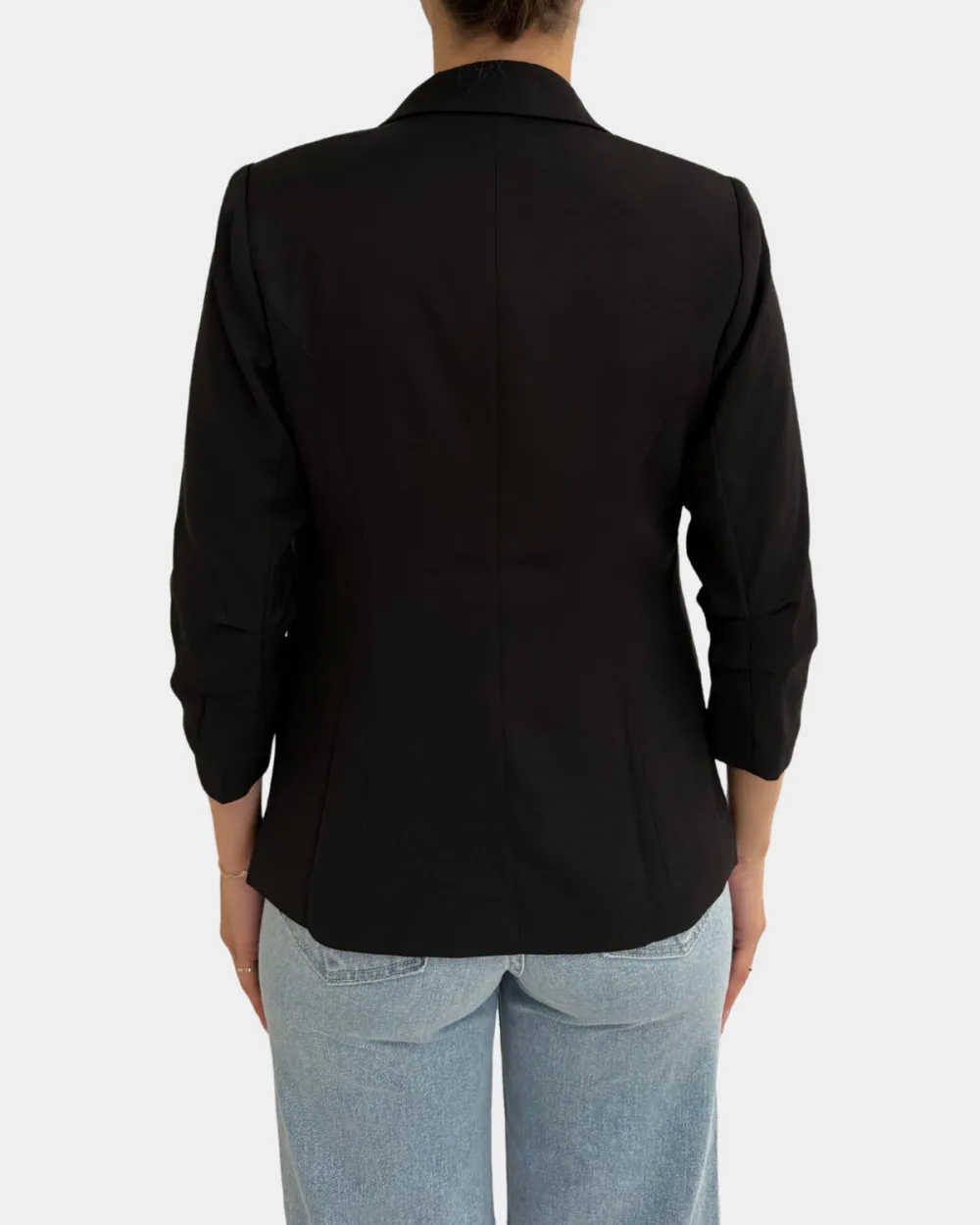 Ruched Sleeve Blazer