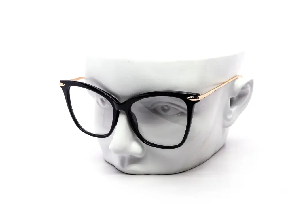 12-Pack All-Black Cat-Eye Clear Lens Eyeglasses