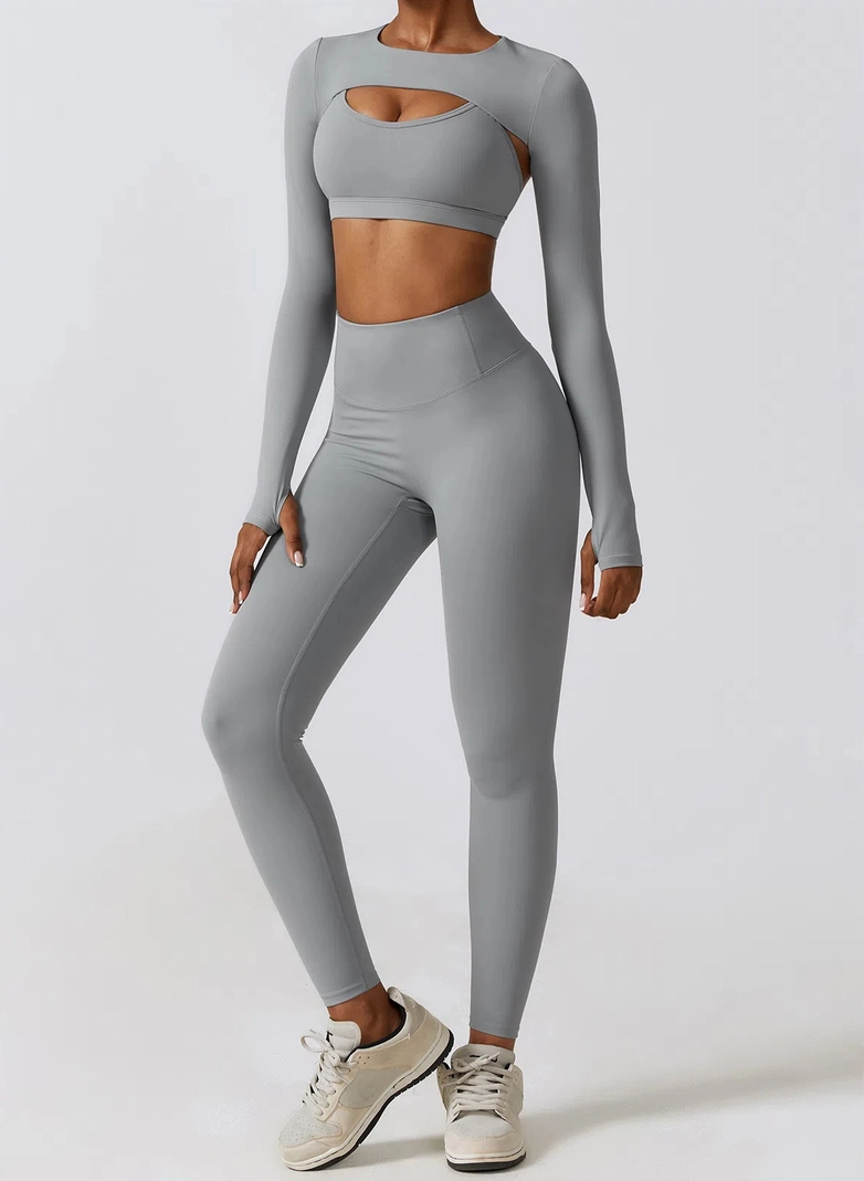 Cross Back Long Sleeve Active Set