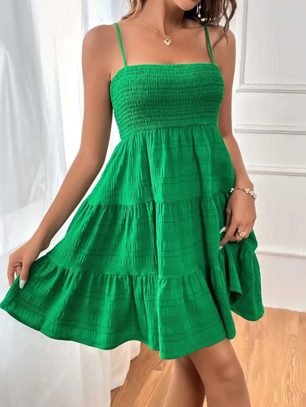Tiered Sleeveless Mini Dress