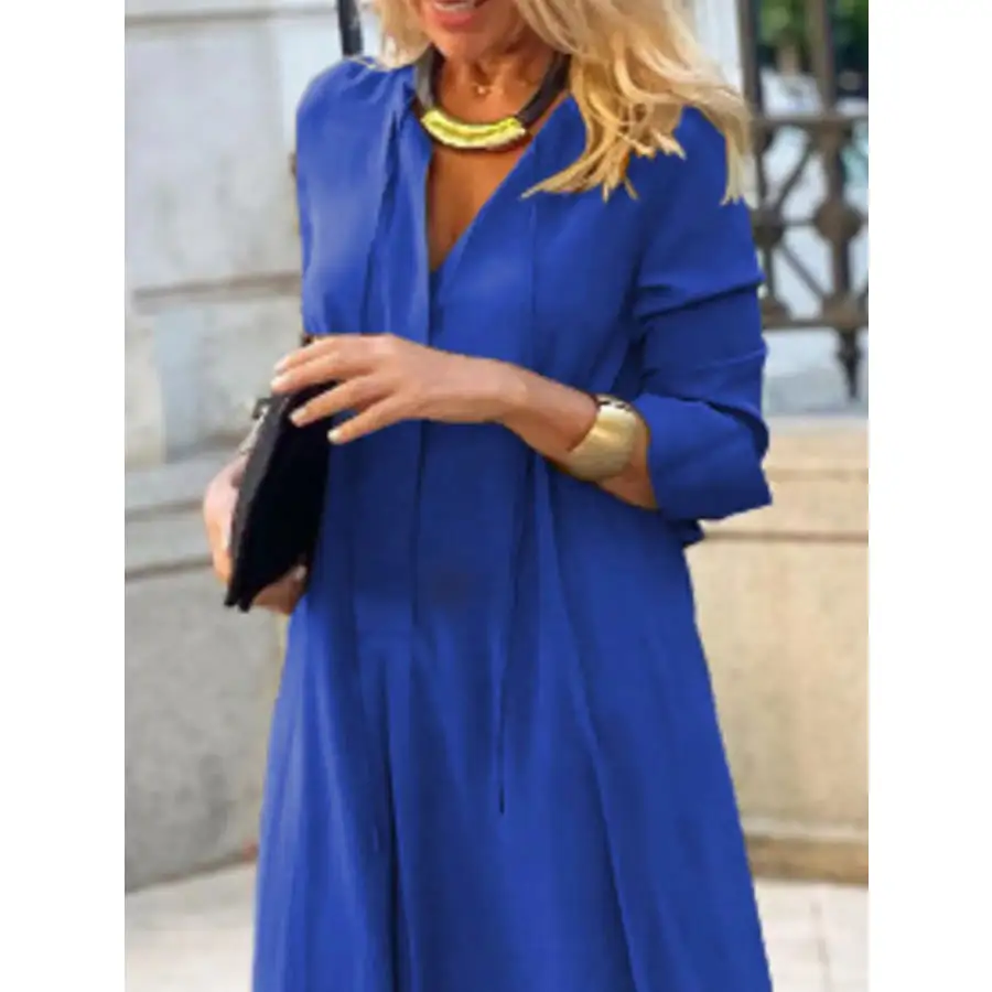 Full Size Solid Color Maxi Shirt Dress Plus Size