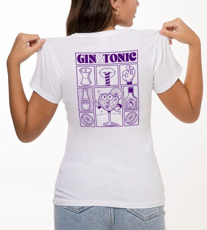 Purple Art Pattern Crew Neck T-Shirt