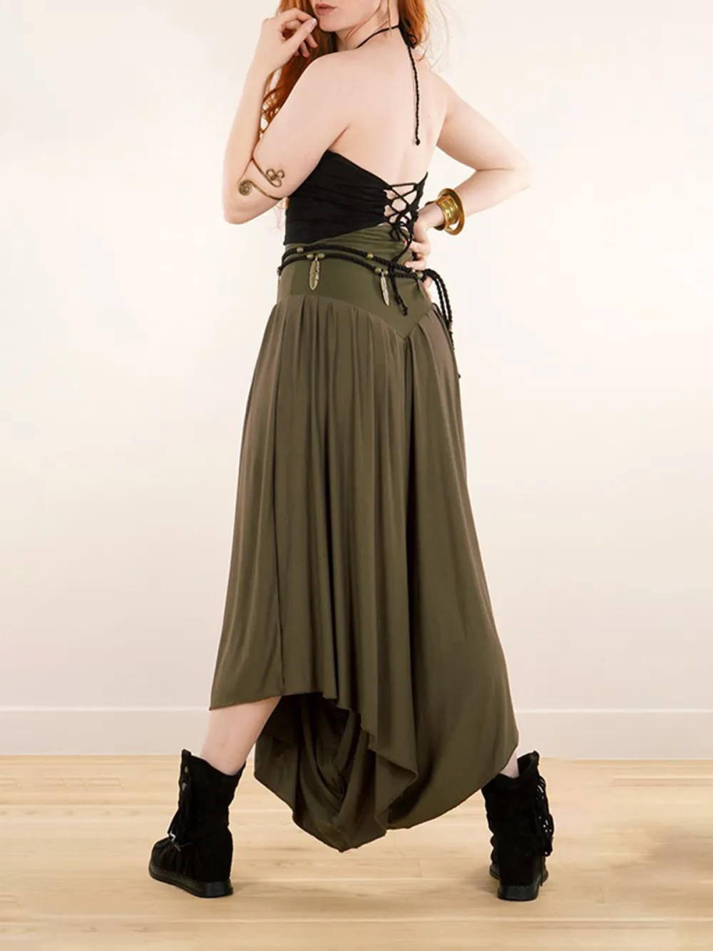Skirted Harem Pant 2in1 Maxi Dress