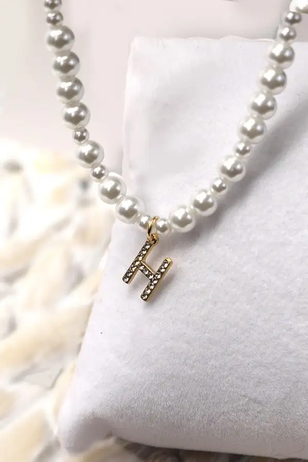 Pearl Initial Pendant Necklace