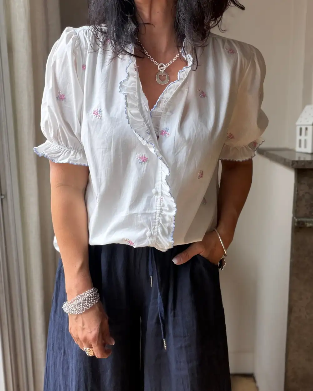 Modern Cotton Floral Blouse