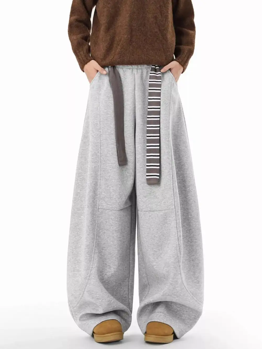 Men's Plus Size Wide Leg Sweatpants