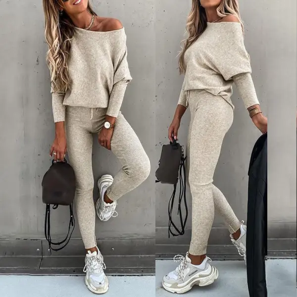 Women's 2 Piece Lounge Outfit Long Sleeve Pullover Tops Drawstring High Waisted Pants Set Tracksuit