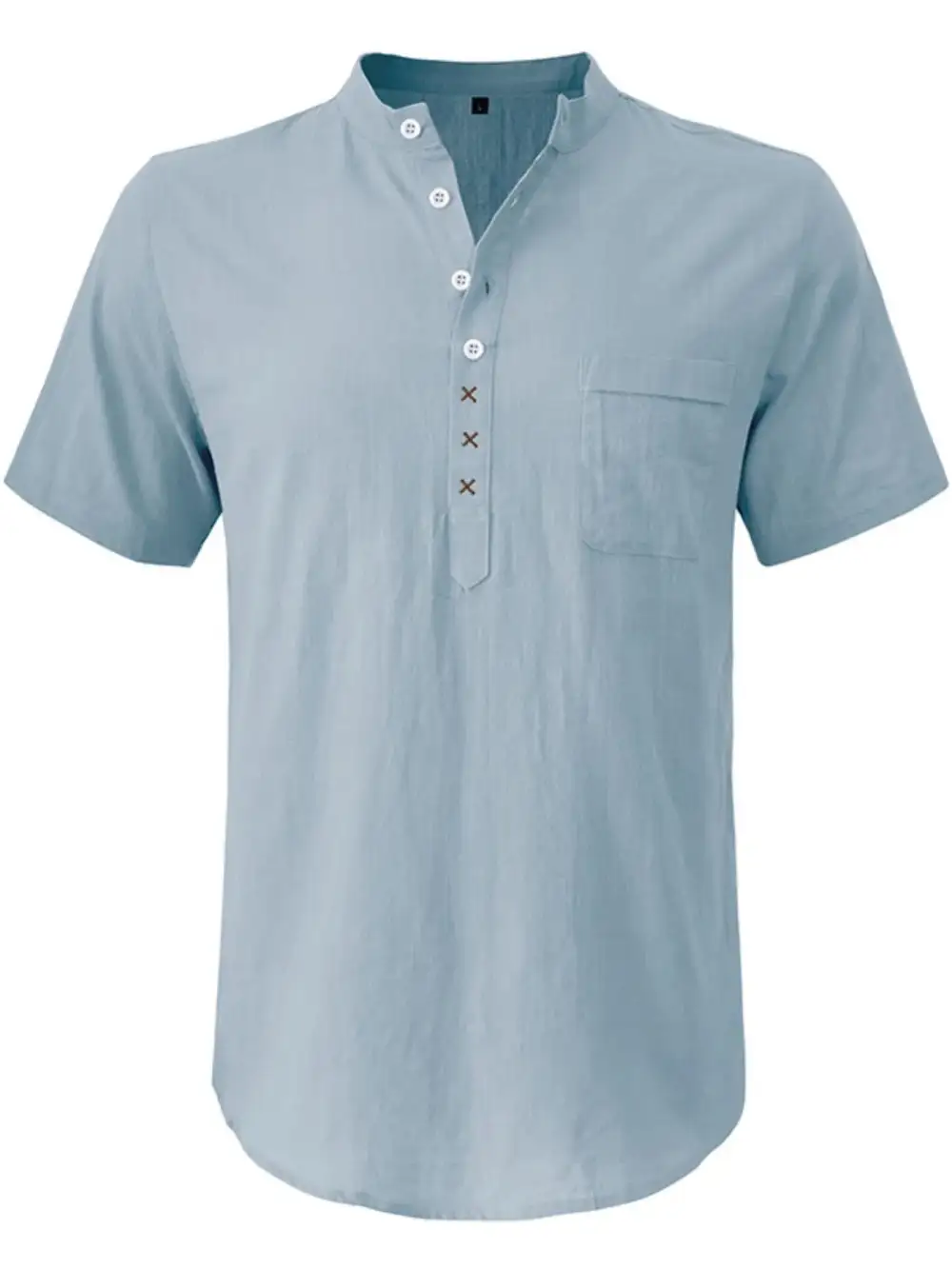 Classic Short-Sleeve Linen-Blend Polo Shirt