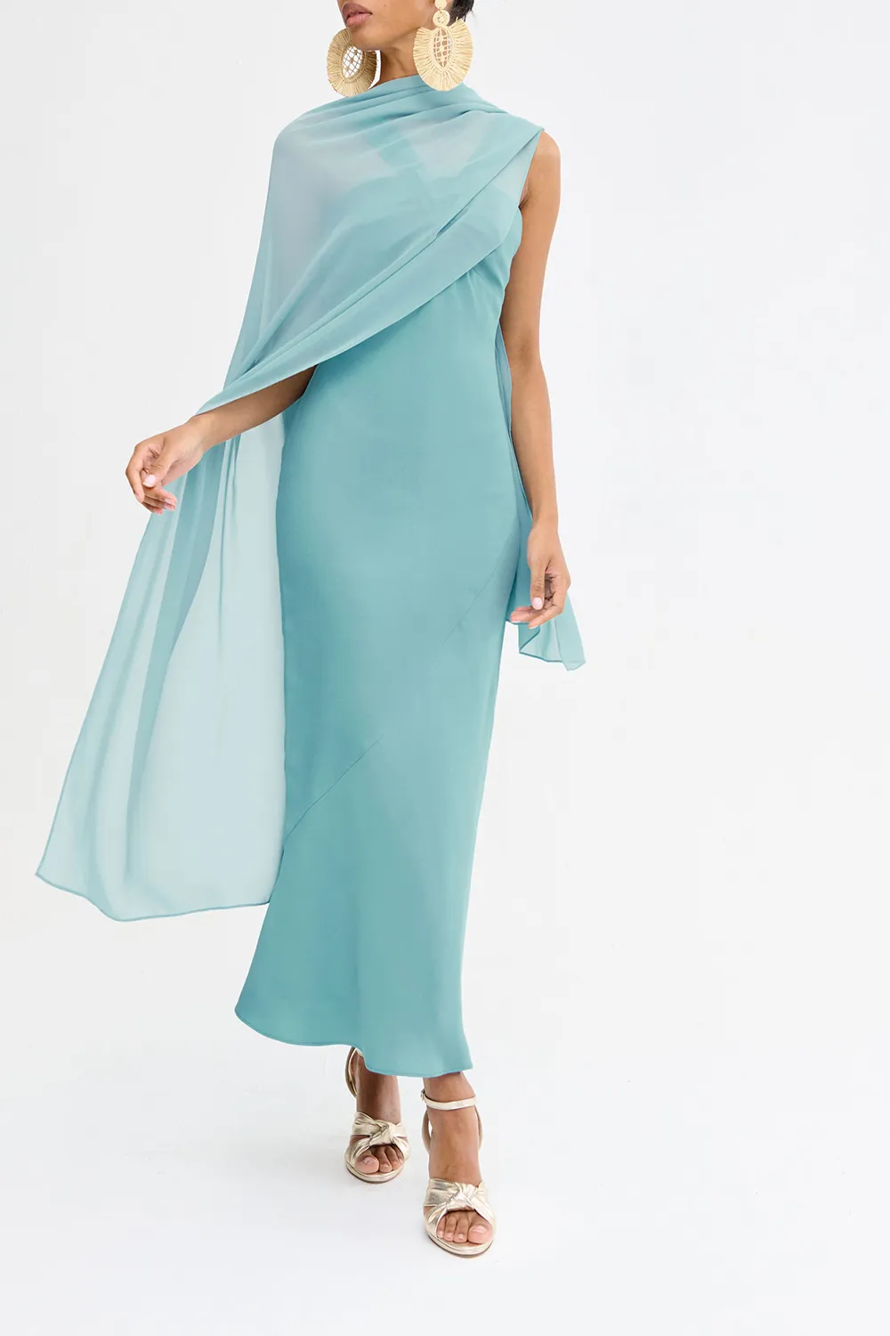 Light Blue Solid Color Shawl