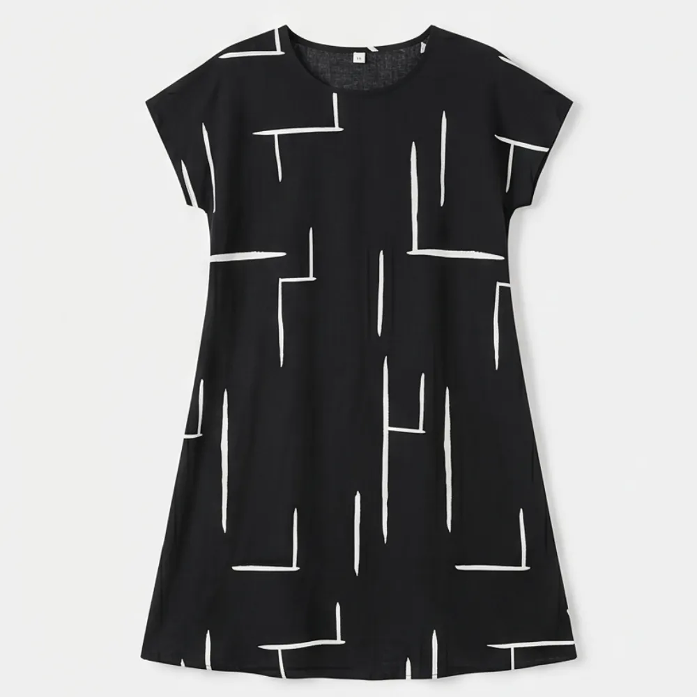 Pocket Printed Pocketed Midi Dress