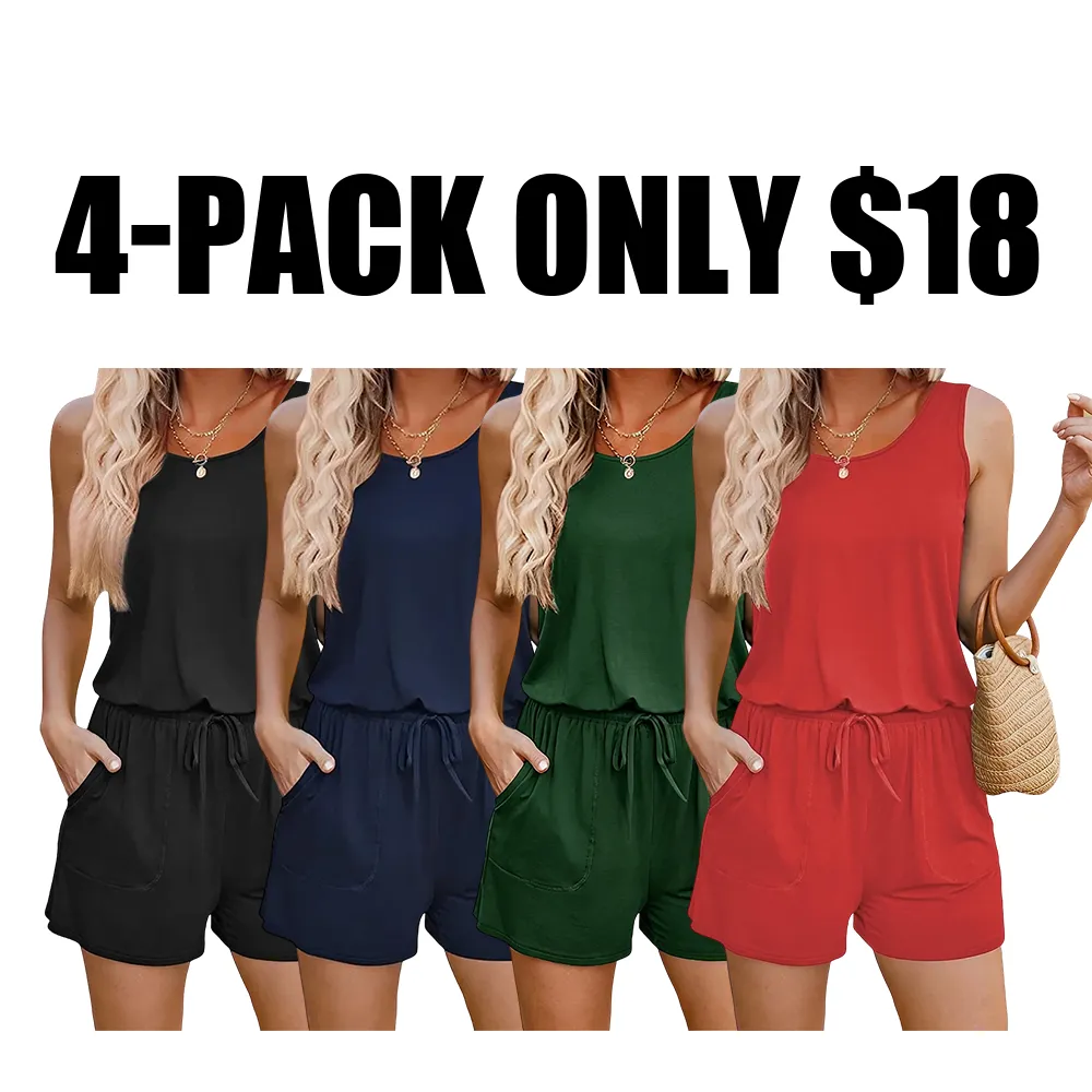 🔥Hot Sale💥Women's Summer Short Jumpsuit🔥8-PACK - All Colors Included