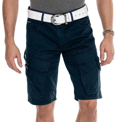 Relaxed Cargo Pocket Denim Shorts