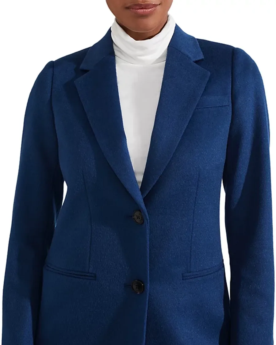 Notch Collar Long Sleeve Coat