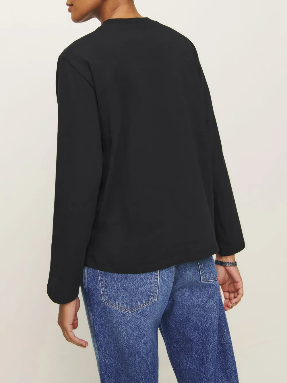 Loose Fit Crew Neck Long Sleeve Tee