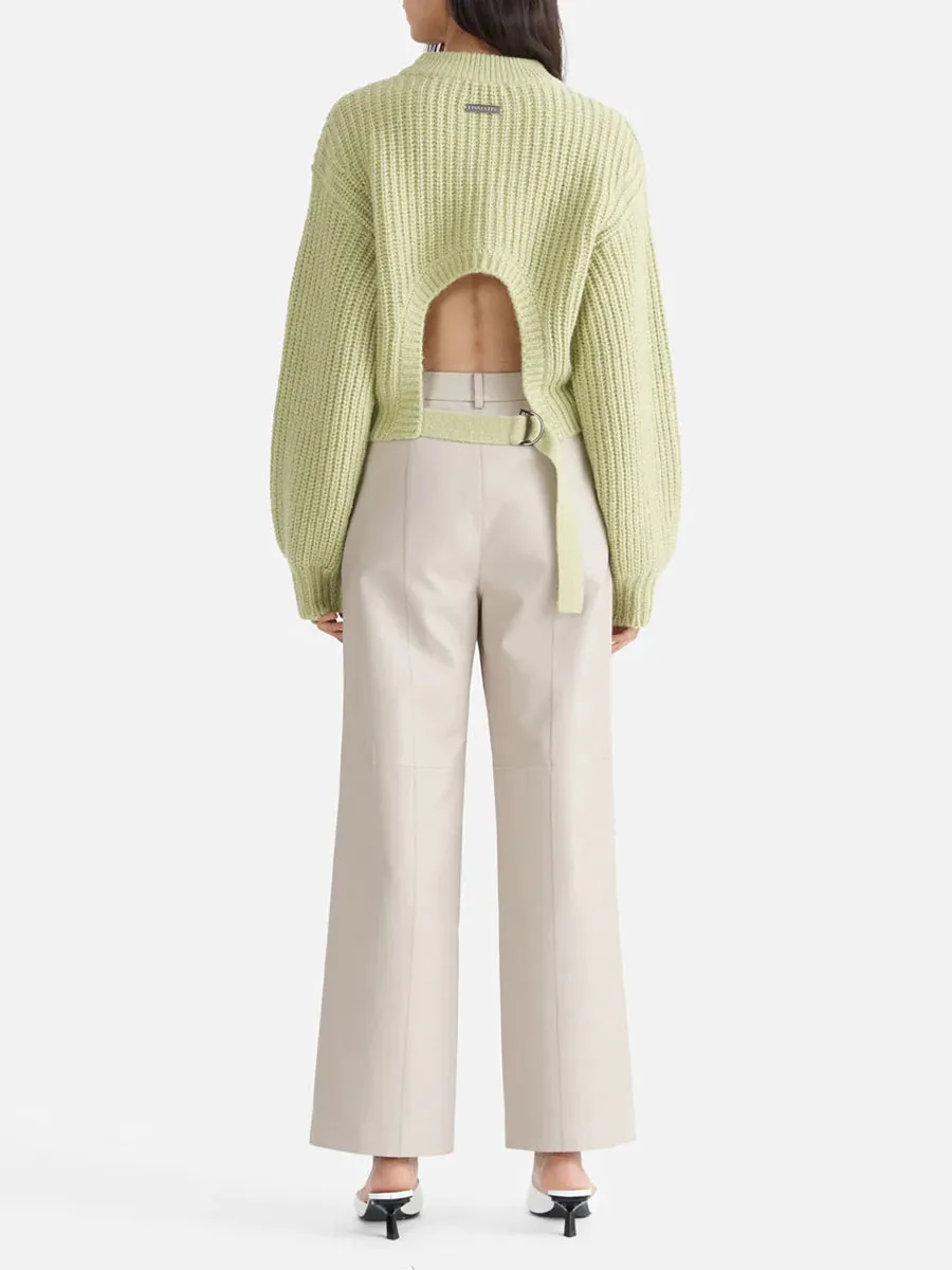 OPEN BACK KNIT SWEATER