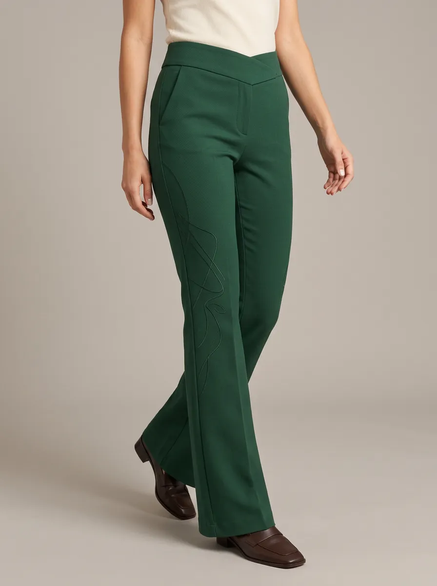 Micro Flare Pocket Detail Everyday Flare Pants