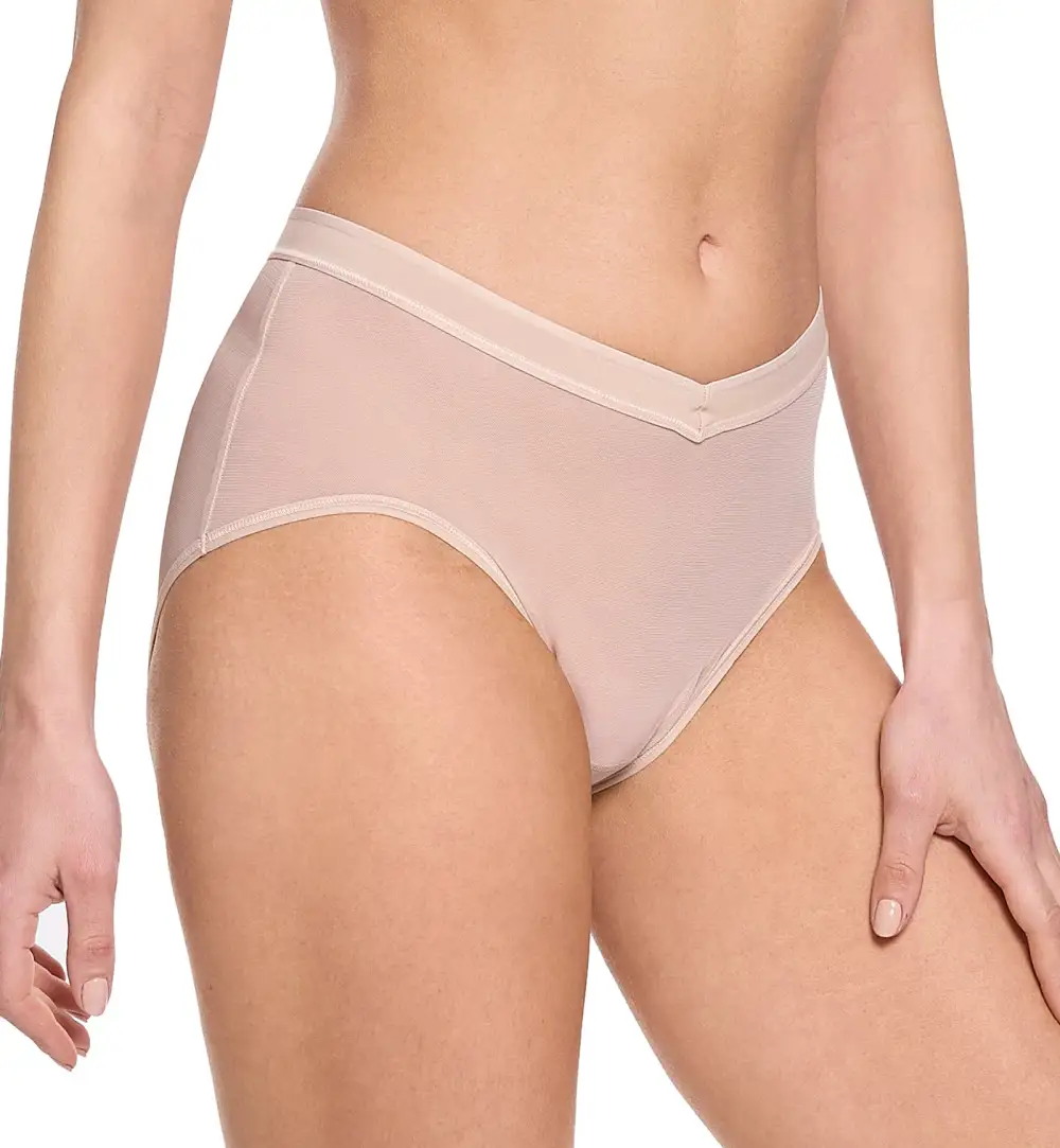Classic High-Waist Mesh French Brief Panty