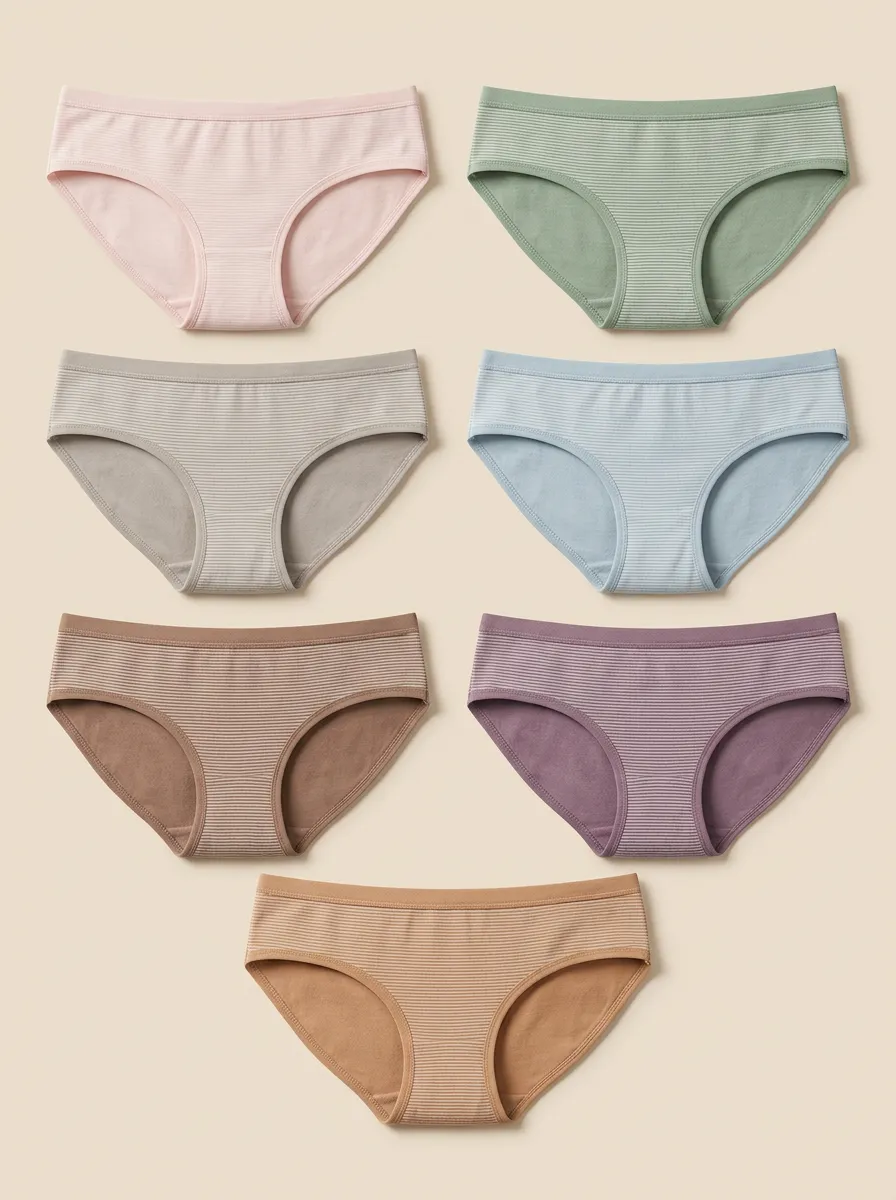 Women's Ribbed Bikini Briefs 6-Pack