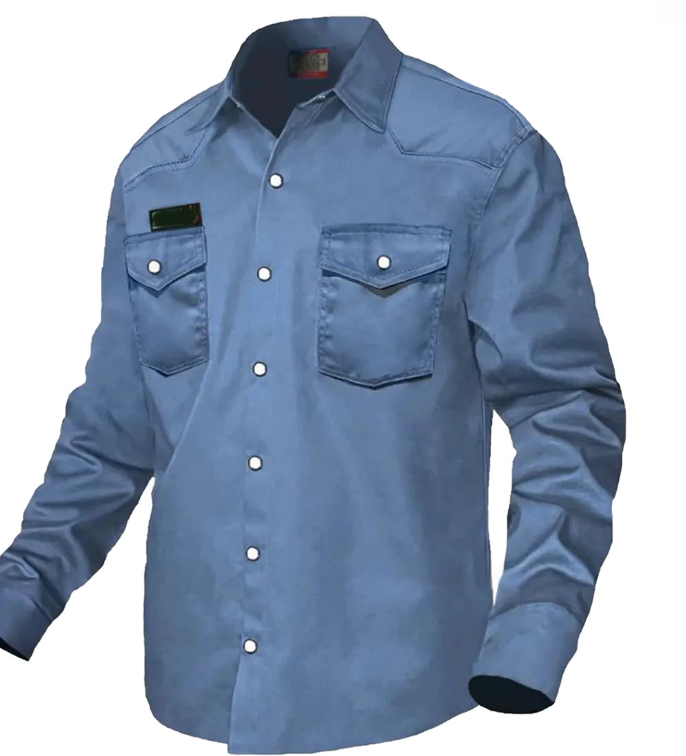 🛡️ FR Shirt – Military Green with Pearl Snap Buttons