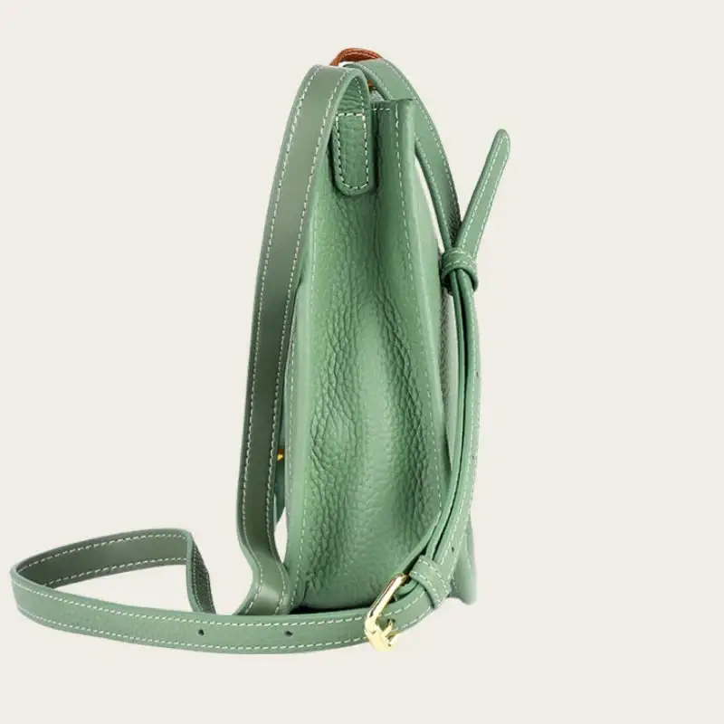 Structured Leather Phone Wallet Crossbody