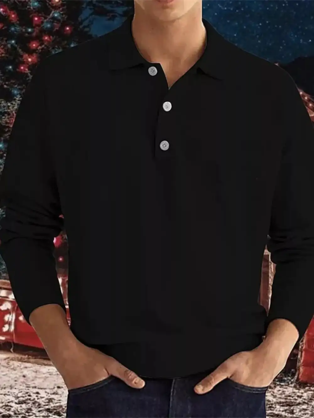 Long-Sleeve Polo Shirt