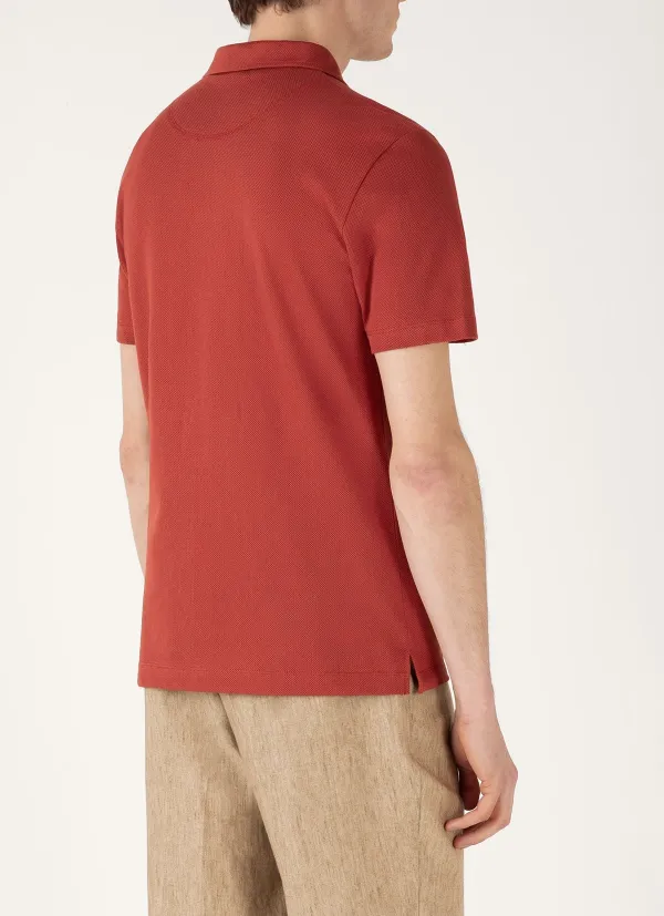 Timeless Weekend Slim Fit Mesh Cotton Short Sleeve Polo Shirt
