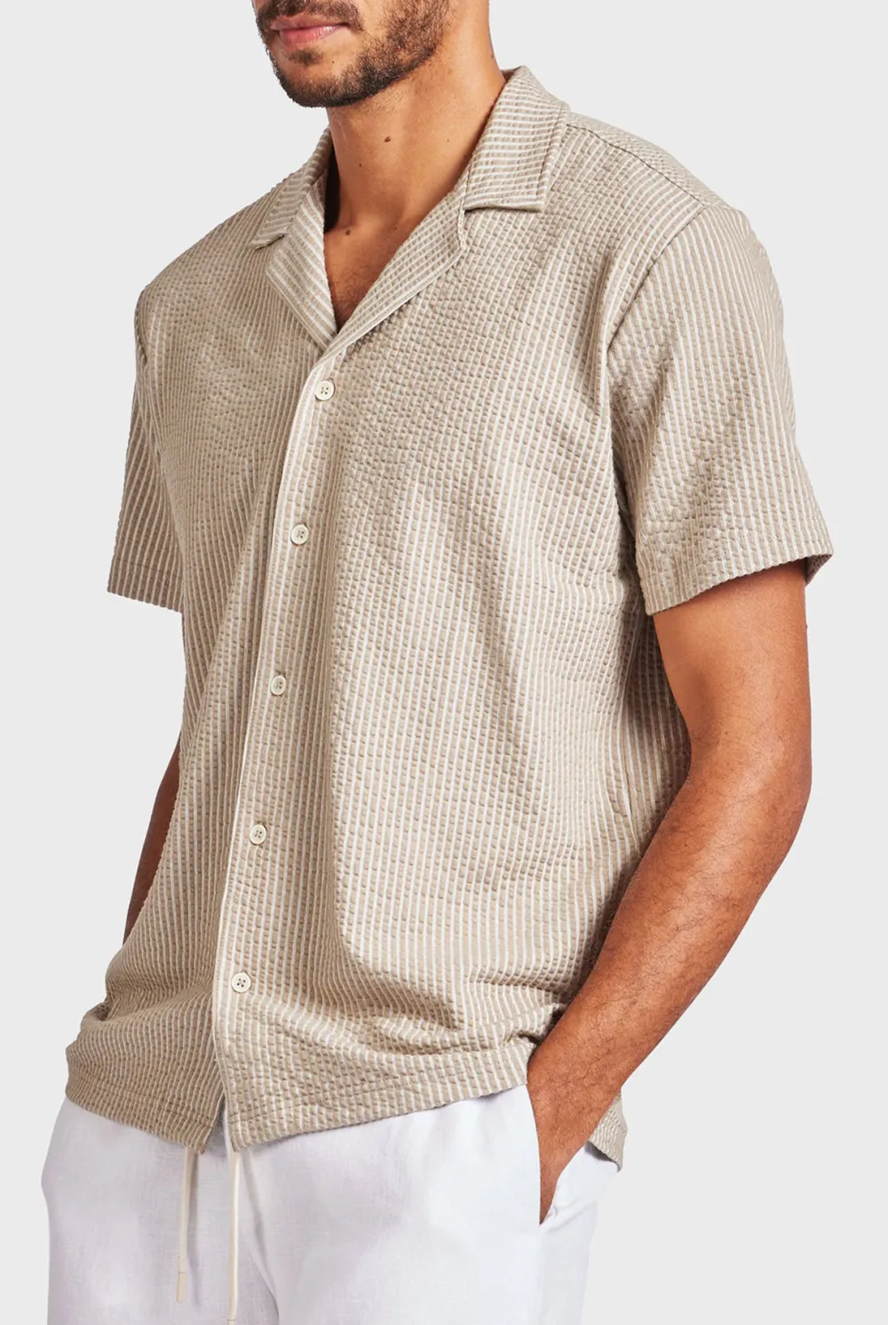 Textured Knit Short Sleeve Shirt