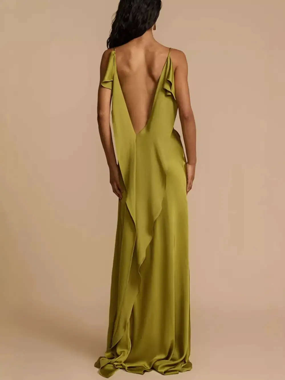 Satin Slit Maxi Dress