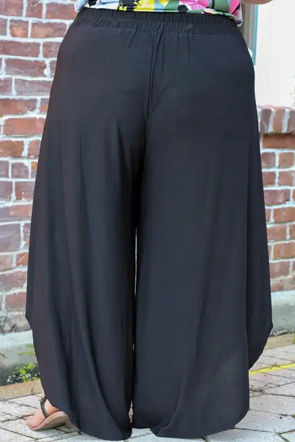 Tie Detail Wide Leg Pants