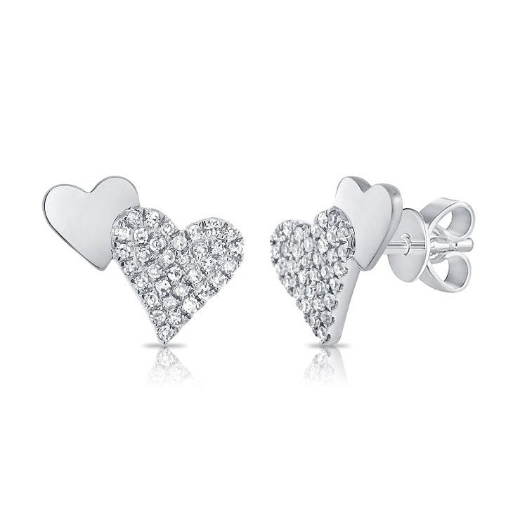 Artful Heart Gem Detail Earrings