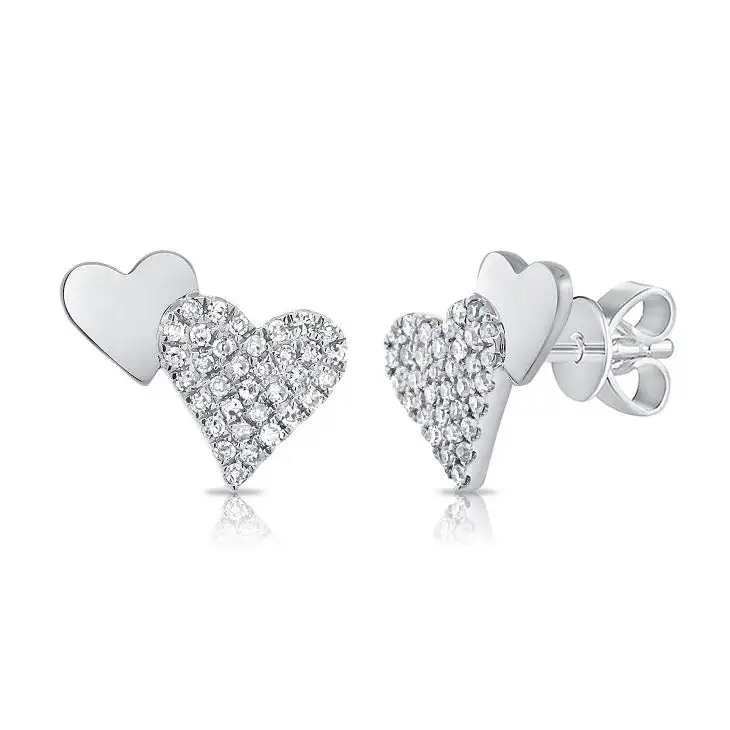 Artful Heart Gem Detail Earrings