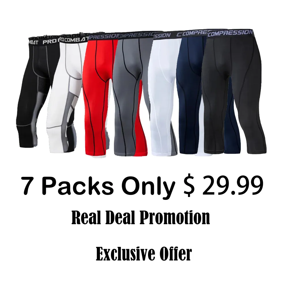 Men’s Compression Pants – High Elasticity Fitness Tights for Running, Cycling, Basketball, Soccer & Gym