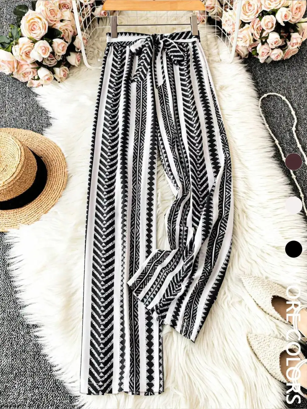 Everyday Boho Print Wide Leg Pants