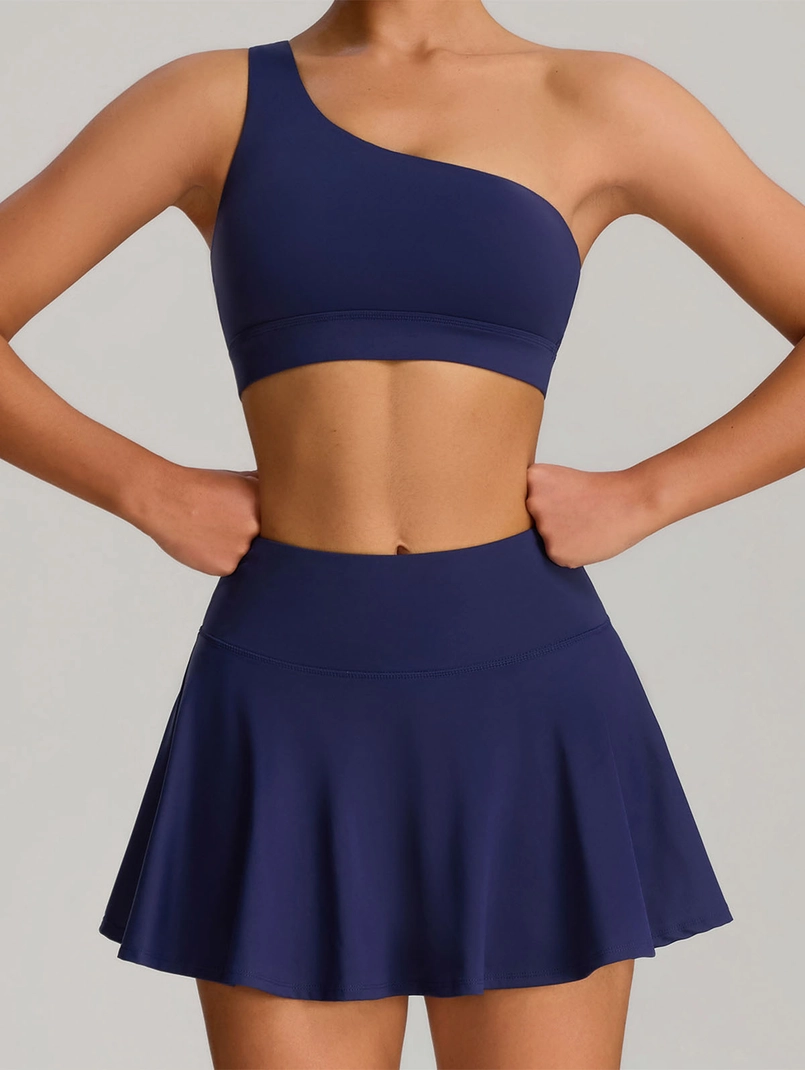 Cleo One-Shoulder Yoga Underwear Set