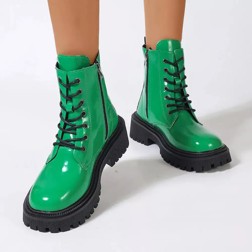 Lace Up Platform Combat Boots