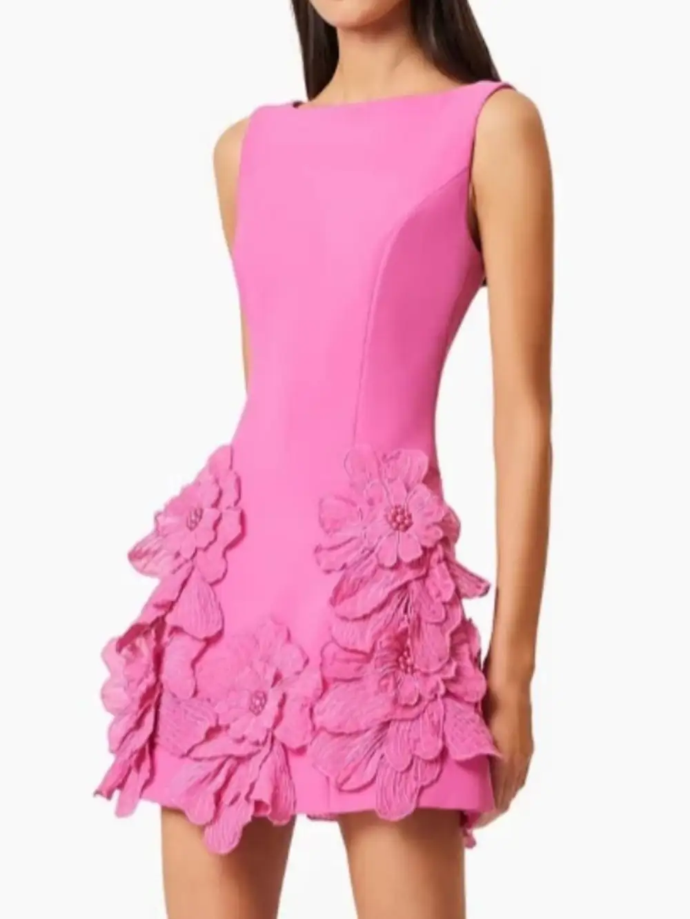 Floral Round Neck Sleeveless Dress Casual