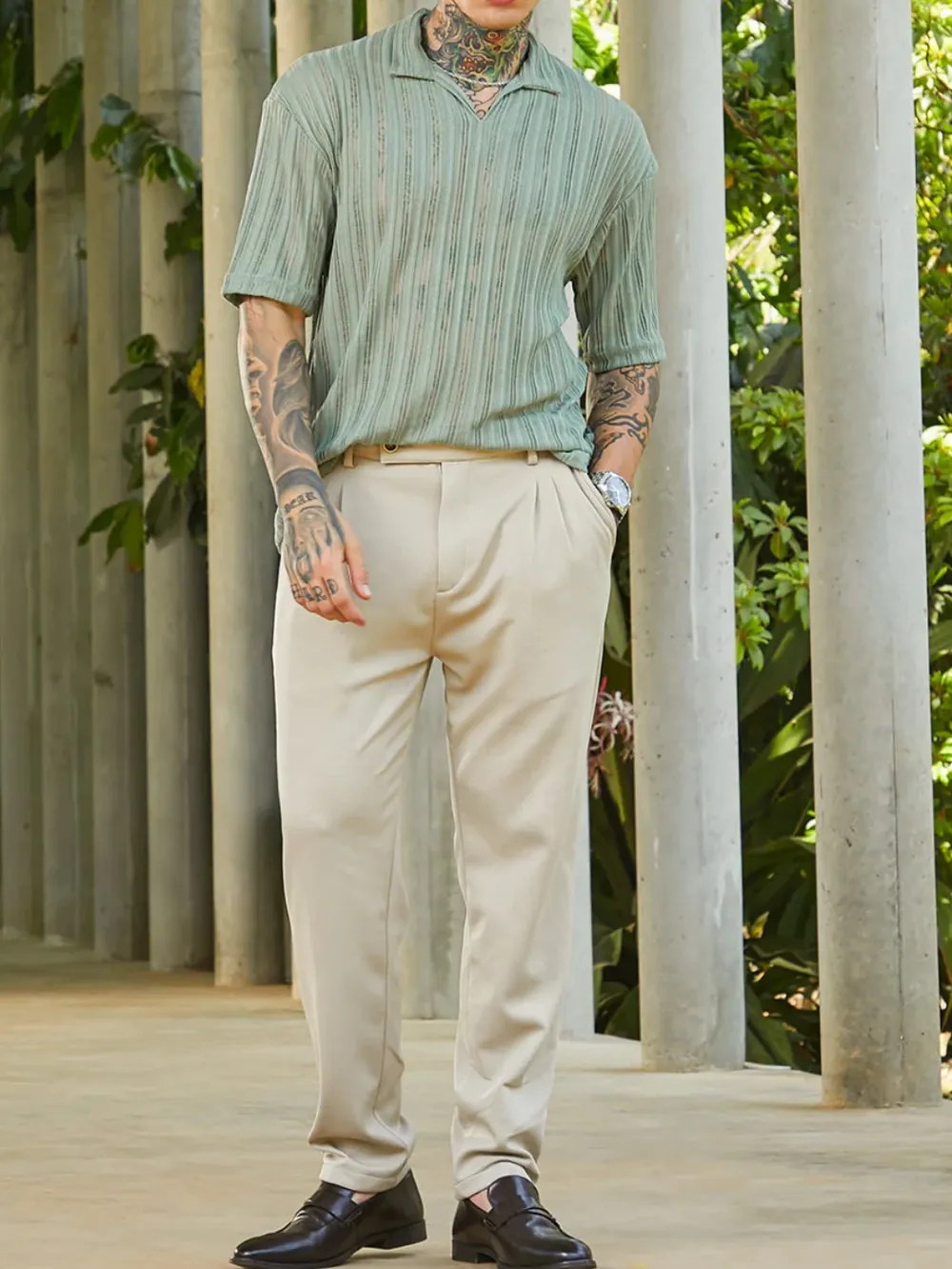 Green Relaxed Polo T-Shirt