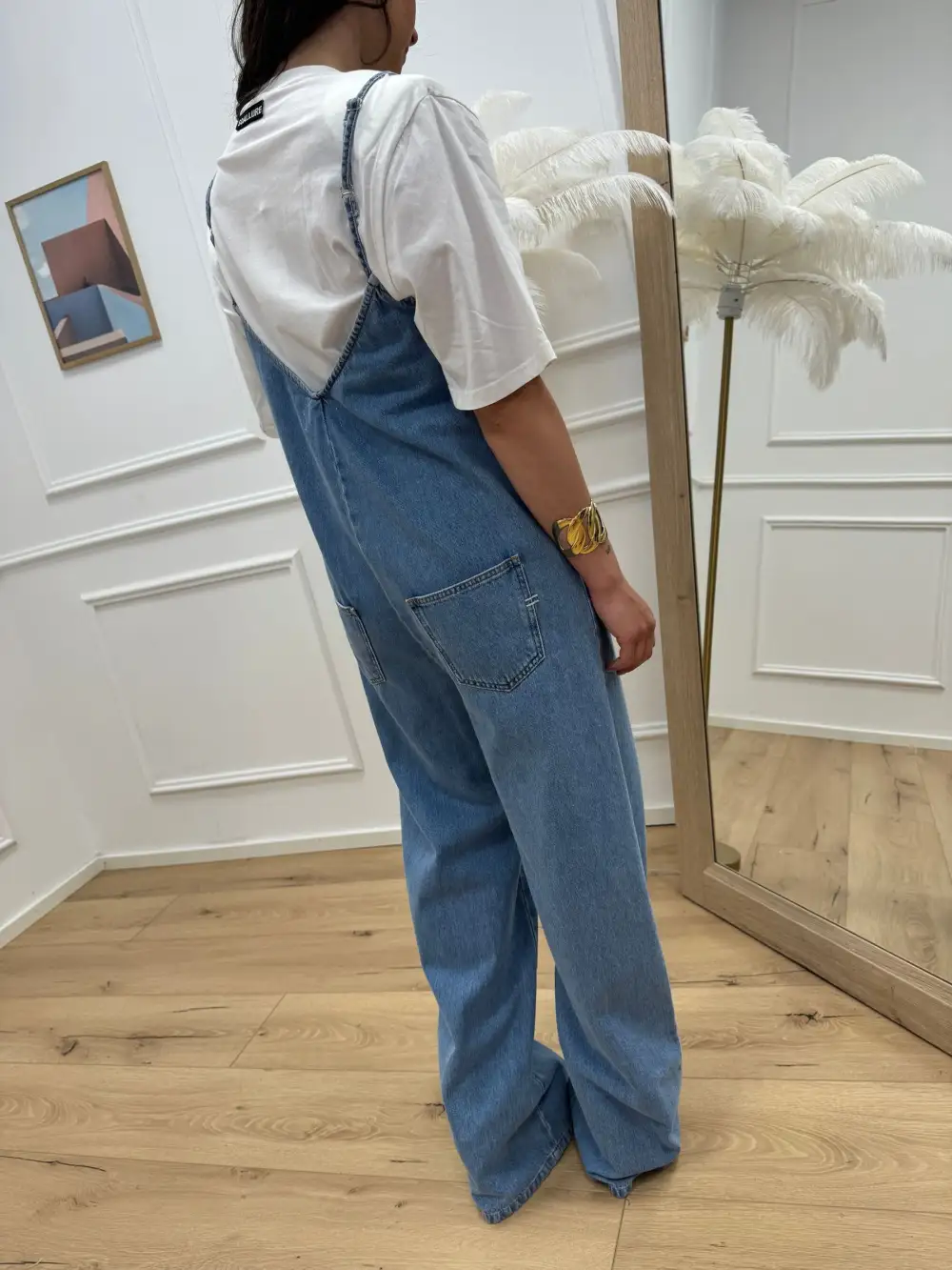 V Neck Strappy Cotton Jumpsuit