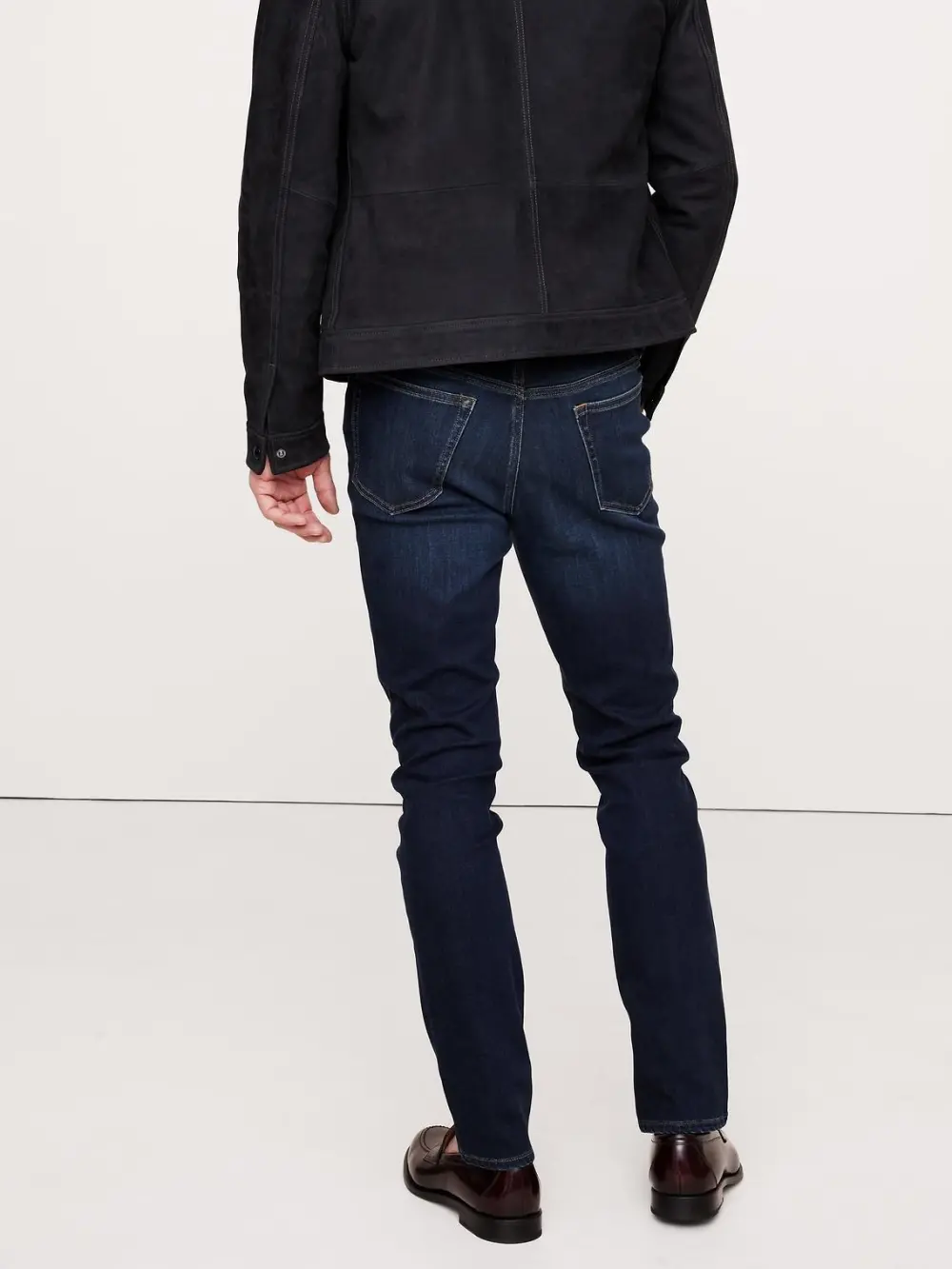 Slim Fit Medium Wash Stretch Fiber Men's Jeans