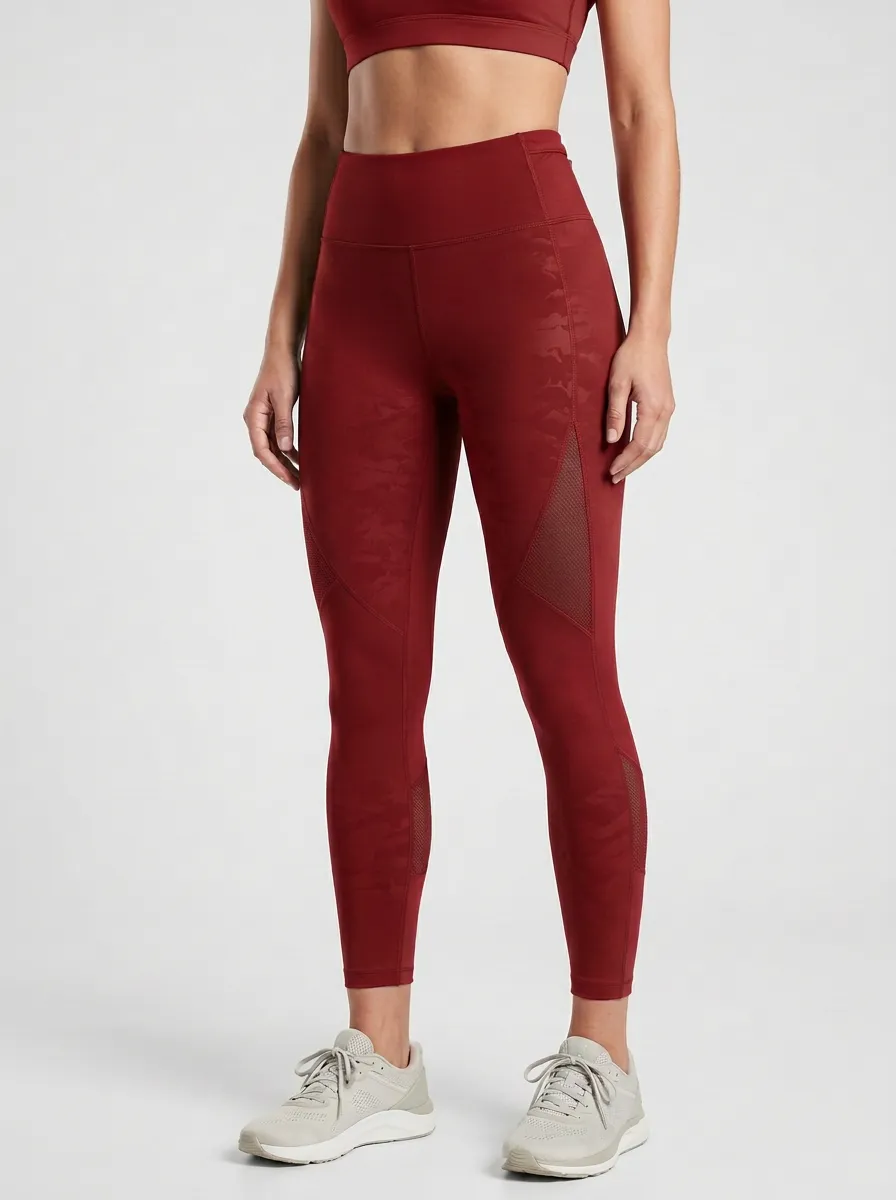 Signature Camo Mesh Panel Look Women's Workout Leggings