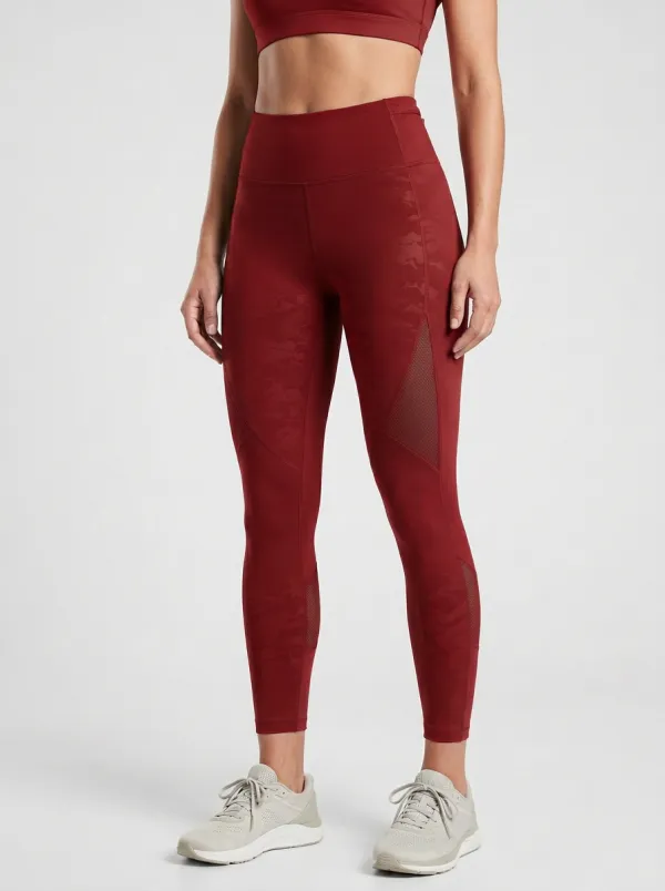 Signature Camo Mesh Panel Look Women's Workout Leggings