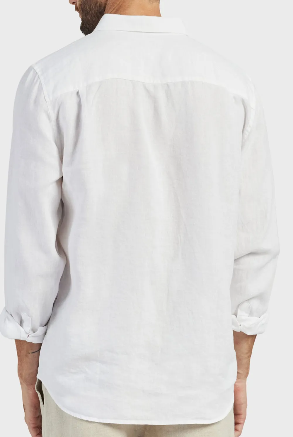 Plain Navy Linen Shirt