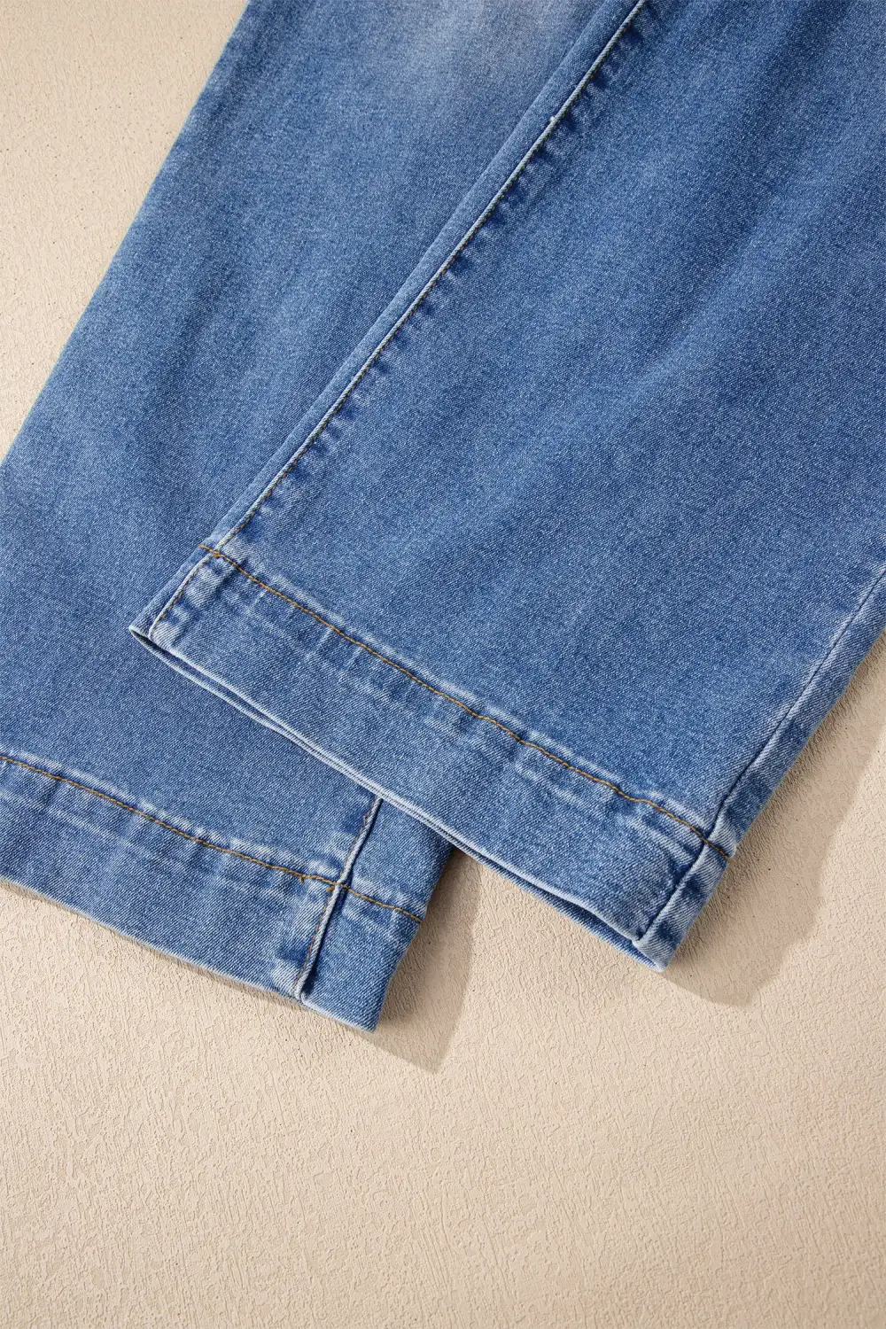 High-Waist Pocketed Stretch Straight Leg Jeans