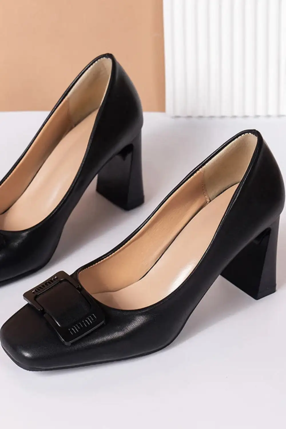 Square Toe Slingback Office Ready Casual Pumps