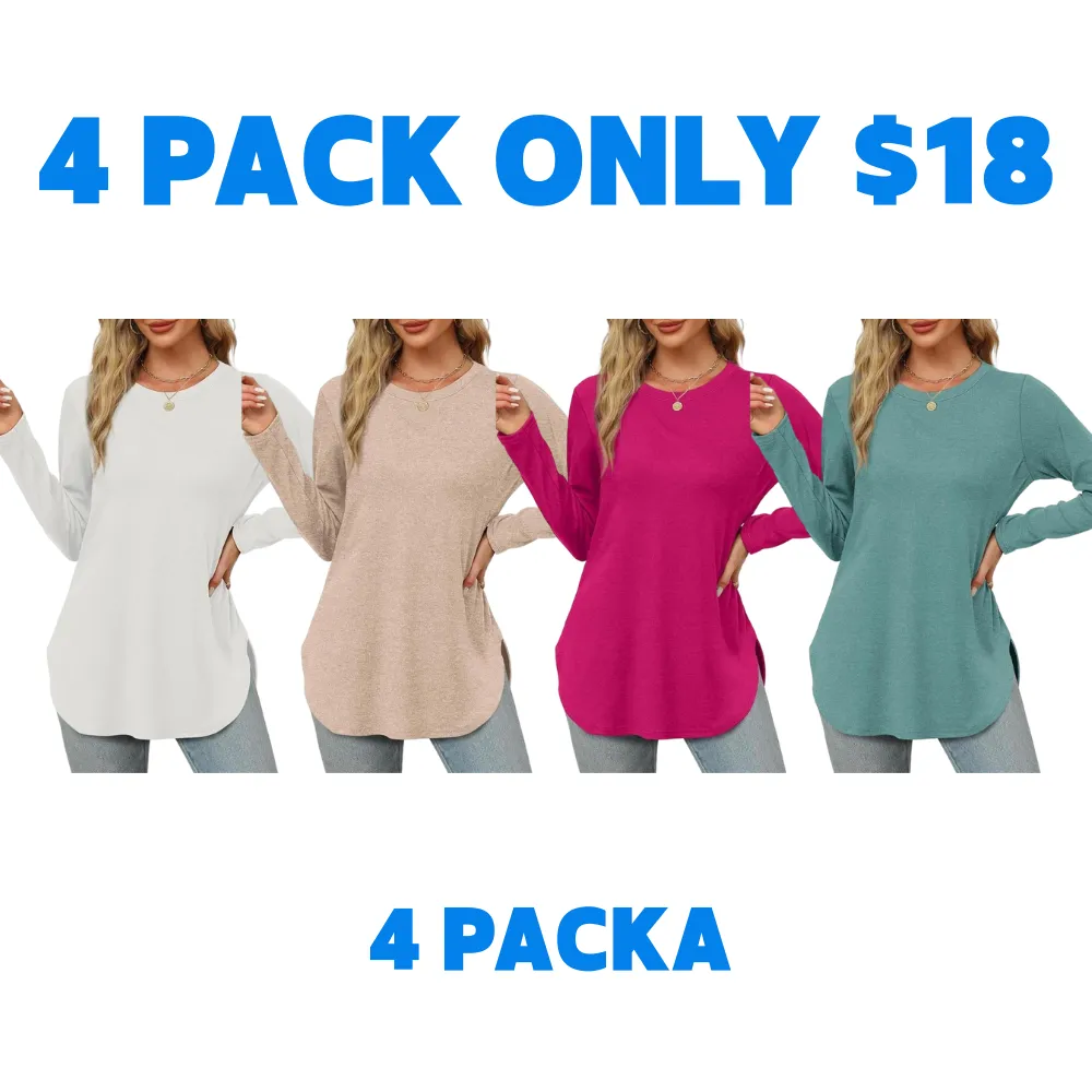 Women's Long Sleeve Round Neck Shirts