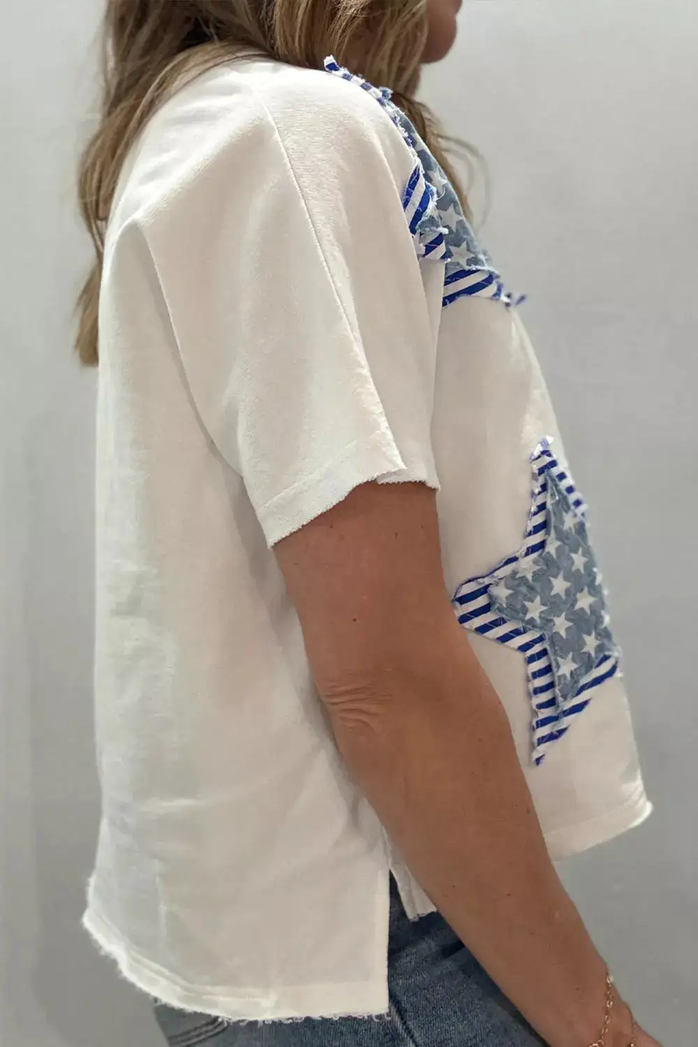 Patriot Star Patched Notched Neck Mineral Washed